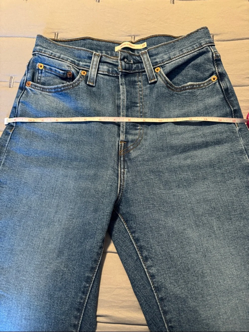 Levi's Medium Blue Straight-Leg Denim Jeans - Picture 5 of 10